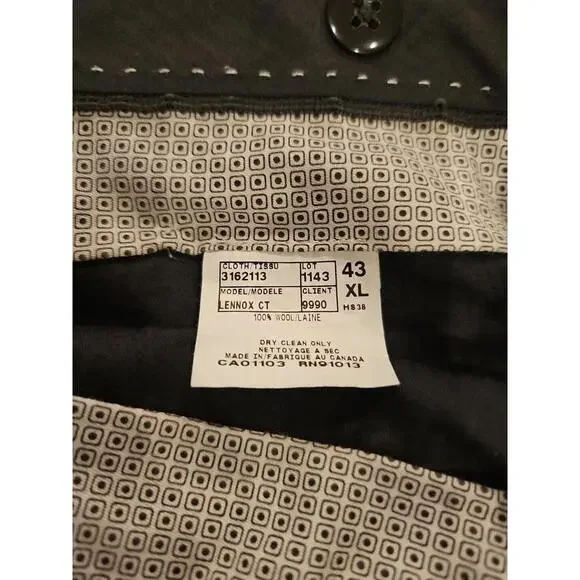 Jack Victor Lennox Men's Suit 48XL Wool Suit Jacket Men's Pants 43XL
